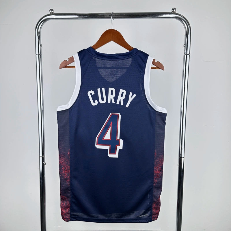 2024 USA national team  dark blue 4 Curry