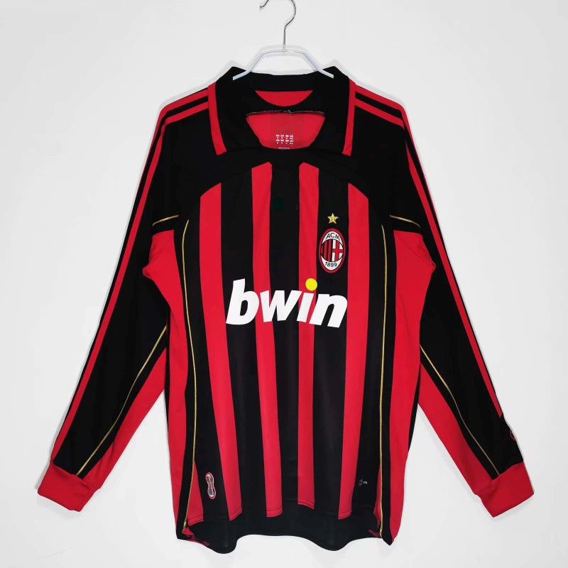 0607 AC Milan home Long sleeved Retro Fan version
