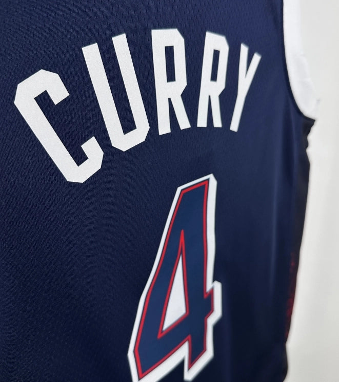 2024 USA national team  dark blue 4 Curry